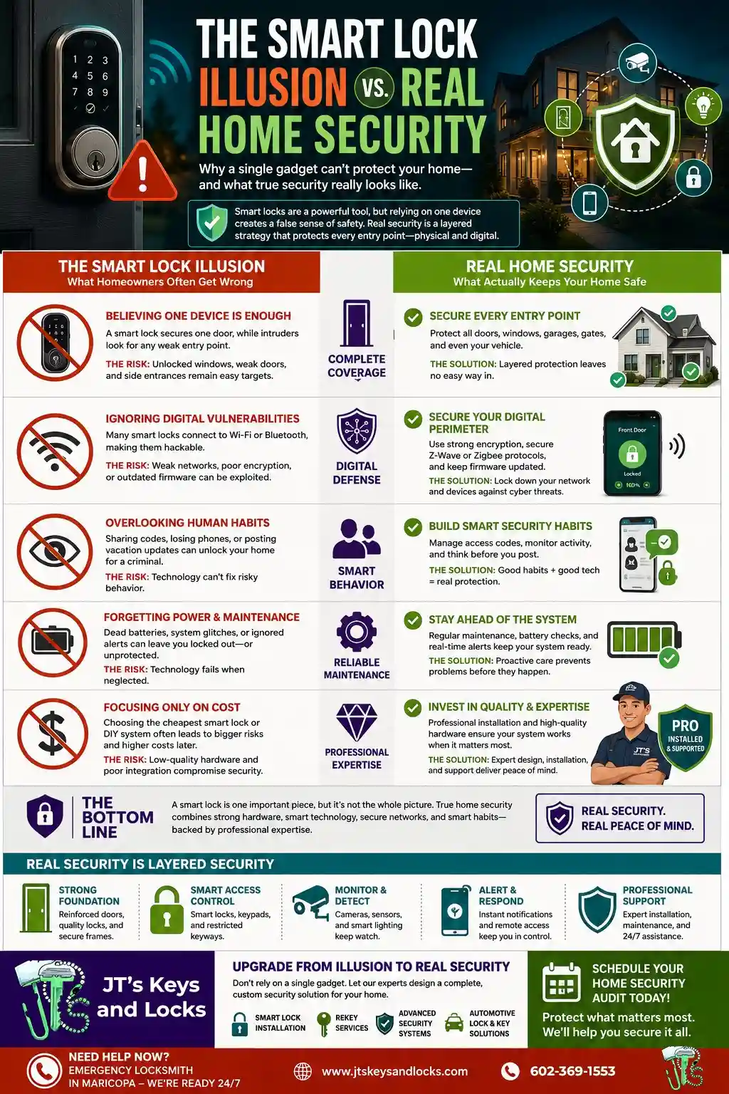 The Smart Lock Illusion vs. Real Home Security
